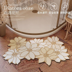 Vannitoak&otilde;ver p&otilde;randamatt, Diatomiitmudast imav matt, Vannitoa kiiresti kuivav libisemiskindel pehme matt, Du&scaron;iruumi ventilaatori kujuline jalamatt 60*90cm