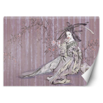 Tapeet Traditsiooniline Jaapani Gei&scaron;a 100x70 lilla