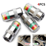 Penunjuk Tekanan Tayar Kereta, komplekt 4tk, Tolok Tekanan Tayar, Penunjuk Amaran, Pemantauan, Penderia Penutup Injap, Pengesanan Injap Luaran, monitor 4pcs