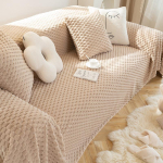 Luksuslik Pl&uuml;&uuml;sist Sametist Diivanir&auml;tik Pehme Diivanitekk Talvine Soe Diivanikate 1/2/3-kohaline Nurgadiivani Kattetekk 180*420cm 180x130 beige
