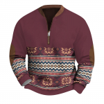 Meeste Retro Casual gradienttr&uuml;kiga kampsun XXXXL