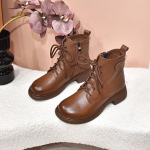 Martin Boots Naiste saapad Vabaaja nahast saapad Lamedad l&uuml;hikesed saapad Jalgrattasaapad 34 must