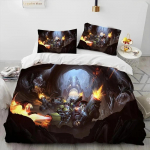 3D Prinditud Deep Rock Galactic M&auml;ng DRG Voodipesukomplekt Tekikott Voodikomplekt Tepikate Padjap&uuml;&uuml;r Tekk kuningas Queen Suurus Poisid T&auml;iskasvanud EU single(135x200cm)