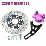 220mm Tagumine Piduriketas Rootor Kaliiber Mootorratas 84mm Pidurikaliibri Komplekt T&auml;navaratta Rollerratas Honda Suzuki Yamaha Fuxi JOG jaoks lilla