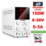 2025. aasta uus EU PLUG LCD reguleeritav labori toiteallikas DC 30V 10A 5A 60V 120V l&uuml;litusreguleeritud toiteallika laboripinge stabilisaator 30V-5A
