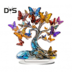 Armastuss&uuml;damepuu ornament V&auml;rviline akr&uuml;&uuml;list 2D lame kaunistus S&otilde;brap&auml;evakaunistus Lauapealne liblikapuu kodukamina ots laua lauakaunistuseks Love Heart