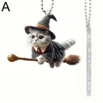2D Magic Cat auto tahavaate peegel rippuv kaunistus Auto sisekujundus Aksessuaarid Auto kingitused s&otilde;pradele ja perele