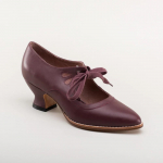 Retro Mary Jane kingad Naine Vintage paeltega madala kontsaga kleit Zapatos Daamid Br&auml;ndi disain Liblika tiib Derby kingad Pluss suurus 42 burgundiapunane