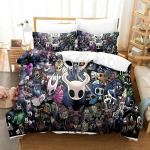 Anime M&auml;ng Hollow Knight Voodipesu Komplekt Tekikott Voodikomplekt Tekikoti Kate Padjap&uuml;&uuml;r Tekk Kuningas Kuninganna Suurus Poiste T&auml;iskasvanute Voodipesu Komplekt 70x133cm 2pcs