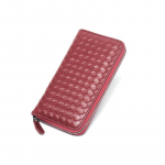 Naiste nahast rahakott, k&auml;sitsi kootud, esimene lambanahk, meeste ja naiste rahakotid, pikk sidur punane