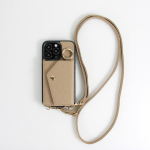 &Otilde;lakott telefonile Apple iPhone'ile - nahast pael, kaardihoidja, lukuga rahakott, kukkumiskindel telefonikott iPhone 16/15/14/13/12/11/Promaxplus jaoks 15 helepruun v&auml;rv