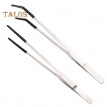 2 tk roostevabast terasest roomajate s&ouml;&ouml;tmistangid kummiotsaga pikad sirged kumerad pintsetid habemega draakoni maopaagi tarvikud terraariumitarbed Sets