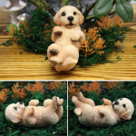 Kuldne retriiveri autoornament - Mikromaastiku kutsika kaunistus, Ideaalne s&uuml;nnip&auml;evakingitus autoentusiastidele