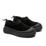 3618-U Unisex madalad lumesaapad: Paks Tald, Ehtne Nahk, Talvine Soojus 35-Female must