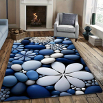 1 tk V&auml;simusevastased K&ouml;&ouml;givaibad, Kunstiline Sinine Kiviklibu Tr&uuml;kk Veekindel Libisemiskindel Paks Polsterdatud K&ouml;&ouml;gimatt Raskekaaluline Mugav Seisumatt K&ouml;&ouml;gi jaoks 40*60cm