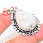 Rainbow Moonstone Handmade 925 Sterling Silver Gift Pendant 2.01 j8a15
