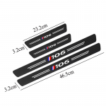 4pcs Carbon Fiber Car Door Sill Sticker For Peugeot gt 106 107 108 Auto Accessories 106