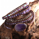 RH Fashion Handma Bohemian Jewelry Boho k&auml;ev&otilde;ru Segatud looduslikest kividest v&otilde;lu 5 kiuduga &uuml;mbrisk&auml;ev&otilde;rud Kingituse kohaletoimetamine 85cm