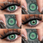 EYESHARE 1 Pair Colored Natural Contact Lenses for Eyes Brown Color Lenses Gray Pupils 14.2mm Eye Contacts Cosmetics