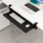 Punkivaba klaviatuurialus koos liugsiiniga klambri ja lauaaluse kronsteiniga hiire hoiustamiseks Adjustable Slide Rail 10-70mm, No Board