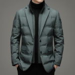 Meeste Soe Vabaaja Puhvjakk Eemaldatava P&uuml;stkrae ja S&uuml;gis/Talve Stiiliga, Kaheosalise Imitatsioonkujundus 6XL/205
