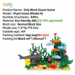 Ovly DIY loominguline veealune maailm seiklushai kurat kala ookeanid loomad taimed akvaariumi vitriin V&auml;ikeste osakeste ehitusplokkide komplekt MOC jaoks