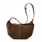 Vabaaja matt l&otilde;hestatud veisenahast pelmeenikott Naiste crossbody &otilde;lakott seemisnahast kott 34x8x19cm kohv