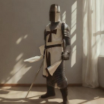 Keskaegne soomus R&uuml;&uuml;tel Ristis&otilde;dija Gooti Halloweeni kost&uuml;&uuml;m Cosplay V&auml;rava dekoratsioon Kogu keha Keskaegne kingitus