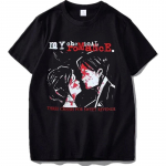 My Chemical Romance T-s&auml;rk naistele Moekad T-s&auml;rgid lahe meeste T-s&auml;rk vabaaja Suvine Vintage Anime unisex &Uuml;lemine T-s&auml;rk S