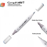 Marqueur &agrave; alcool Graph'It Brush Marker de Graph'IT - Nuancier Graph'it:9104 - Cool Grey