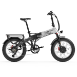 LANKELEISI X2000MAX 2000W Kahe mootoriga 48V20Ah Aku 20&times;4.0&rdquo; Paksud rehvid Kokkupandav E-jalgratas 48V 2000W 20Ah valge/must