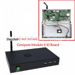 Raspberry Pi CM4 IO-plaadi korpus &uuml;he nupuvajutusega k&auml;ivitamise, ventilaatori ja antenniga Case B