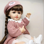 KEIUMI Uuestis&uuml;ndinud Nukk T&uuml;druk 55 cm Realistlik T&auml;ielik Silikoon Vin&uuml;&uuml;l Beebinukud Laste M&auml;ngukaaslased S&uuml;nnip&auml;eva J&otilde;ulukingitused S&ouml;&ouml;tmistarvikutega 22 inch about 55 cm brown