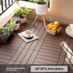 Costoffs Akaatsiapuidust Kl&otilde;psatavad P&otilde;randaplaadid Terrassiplaadid, Pakk 10/27, Vettpidavad ja Libisemiskindlad Sise-/V&auml;liskasutuseks 30*30cm*2.3-10PCS