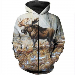 S&uuml;gistalvine t&otilde;mblukuga kapuutsid Mantel Naiste Hirve Tiigri v&auml;rvi 3D Prindiga Meeste T&otilde;mblukuga dressipluus Meeste vabaaja kampsun jakk L