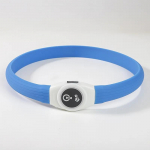 Uus LED-valgustusega koera kaelarihm PVC veekindel, suurtele keskmistele v&auml;ikestele koertele kaelarihm USB kerge &ouml;&ouml;ohutus lemmikloomade helendavad tarvikud 65CM