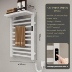 Majapidamise intelligentne steriliseerimisr&auml;tikute kuivatusrest vannitoa jaoks, konstantse temperatuuriga elektriline r&auml;tikuhoidik C53 White