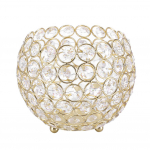 Kristallist Teek&uuml;&uuml;nla Hoidjad Pulmadekor Lauakaunistused (Kuld L&auml;bim&otilde;&otilde;t 15cm)