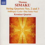 CD SIMAKU; KREUTZERI KVARTETT - Keelpillikvartetid nr. 2 & 3 / Solilo 8570428 Naxos 2008 Euroopa ObiClassical Kasutatud