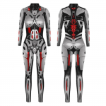 3D digitaaltr&uuml;kk Lavakost&uuml;&uuml;mid T&auml;iskasvanutele Halloweeni &Uuml;ritused Karnevali Teemapidu Cosplay Riietus M&auml;ngimine Jumpsuit Adults S