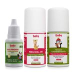 Babyorgano Swarnaprashan | Assafeetipulk | K&uuml;lmetuse leevendaja rullik | 100% Ayurveda immuunsuse tugevdaja tilgad lastele | Gaasivalu leevendav 3-osaline komplekt