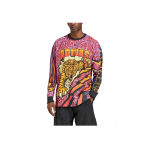Adidas Originals Klassikaline Spordiseeria Raglaanvarrukas Dopamiin &Uuml;le&uuml;ldine Tr&uuml;kis T&auml;ht &Uuml;mmargune Kael L&otilde;tv Pikk Varrukas T-s&auml;rk Meeste Topid Helepunane JX1702 XL