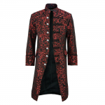 Meeste n&ouml;&ouml;biga mood Steampunk vintage frakk jakk Gothic Frock vormimantel XL punane