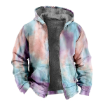 Meeste Tie-Dye Prindiga Jakk Meeste Kevad-S&uuml;gis Vabaaja Trendikas Lukuga Kapuutsiga Jakk L khaki