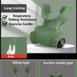 Uus hingamislihaste treener S&uuml;gava hingamise treener Kopsude mahu parandamine A-H k&auml;igu reguleerimine Kopsufunktsioonid roheline