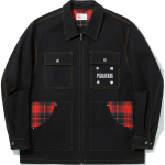 Li Ning X Pleasures Koost&ouml;&ouml; Rula Seeria Lapitehnika T&auml;hega T&otilde;mblukuga Polo Pikkade Varrukatega Denim Jakk Meeste Jakid Must AFDUC69-2 S