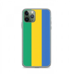 Coque iPhone &ndash; Drapeau Gabon &ndash; iPhone 11 Pro &ndash; Supp &ndash; Disain &ndash; L&auml;bipaistev plastik