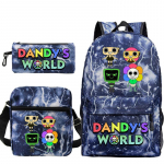 Dandy maailm tr&uuml;kitud mood laste pliiatsikott messenger kott kolmeosaline komplekt alg- ja keskkooli koolikott No Specifications