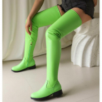 Mood Suur Suurus 43 Madala Kontsaga Reieni Ulatuvad Saapad Naistele V&auml;rvilised S&auml;&auml;resaapad Slim Saapad &Uuml;le P&otilde;lve Saapad Talvised Madala Kontsaga Kingad 36