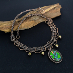 Fiesta Kingman t&uuml;rkiissinine kaelakee, 999 vasktraadiga m&auml;hitud kaelakee ehted, reguleeritava keti v&auml;&auml;riskividega k&auml;sitsi valmistatud ehtekaelakee, kingitus s&otilde;brale